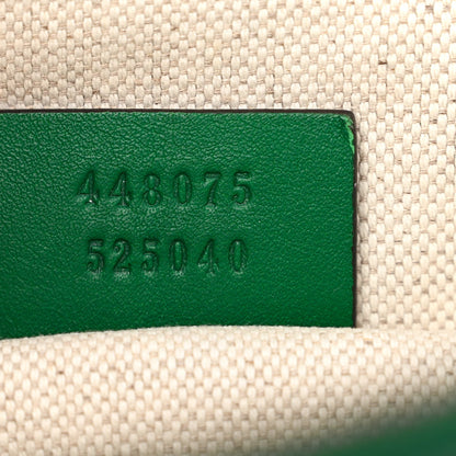Gucci Moon Calfskin Web Medium Dionysus Bamboo Top Handle Bag Emerald Blue Hibiscus Red 7 of 10