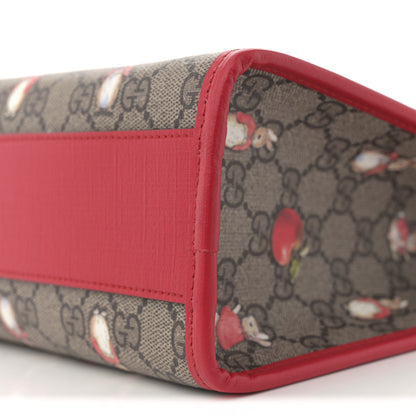 Gucci X Peter Rabbit GG Supreme Monogram Rabbit Apple Childrens Tote Beige Ebony Multicolor Bright Hibiscus 10 of 10