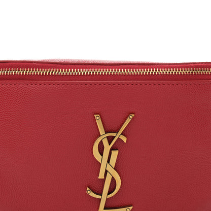 Saint Laurent Grain De Poudre Monogram Belt Bag Rouge Eros 8 of 11