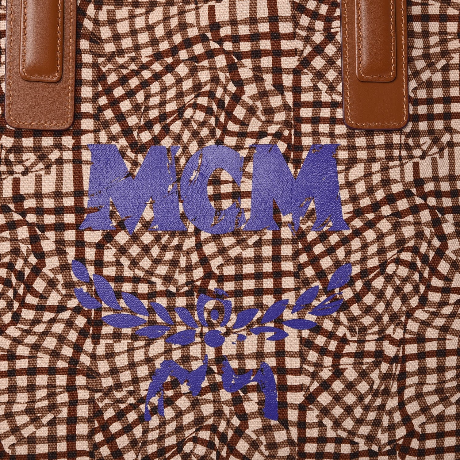 MCM Visetos Large Liz Reversible Shopper Tote Cognac 13 of 13