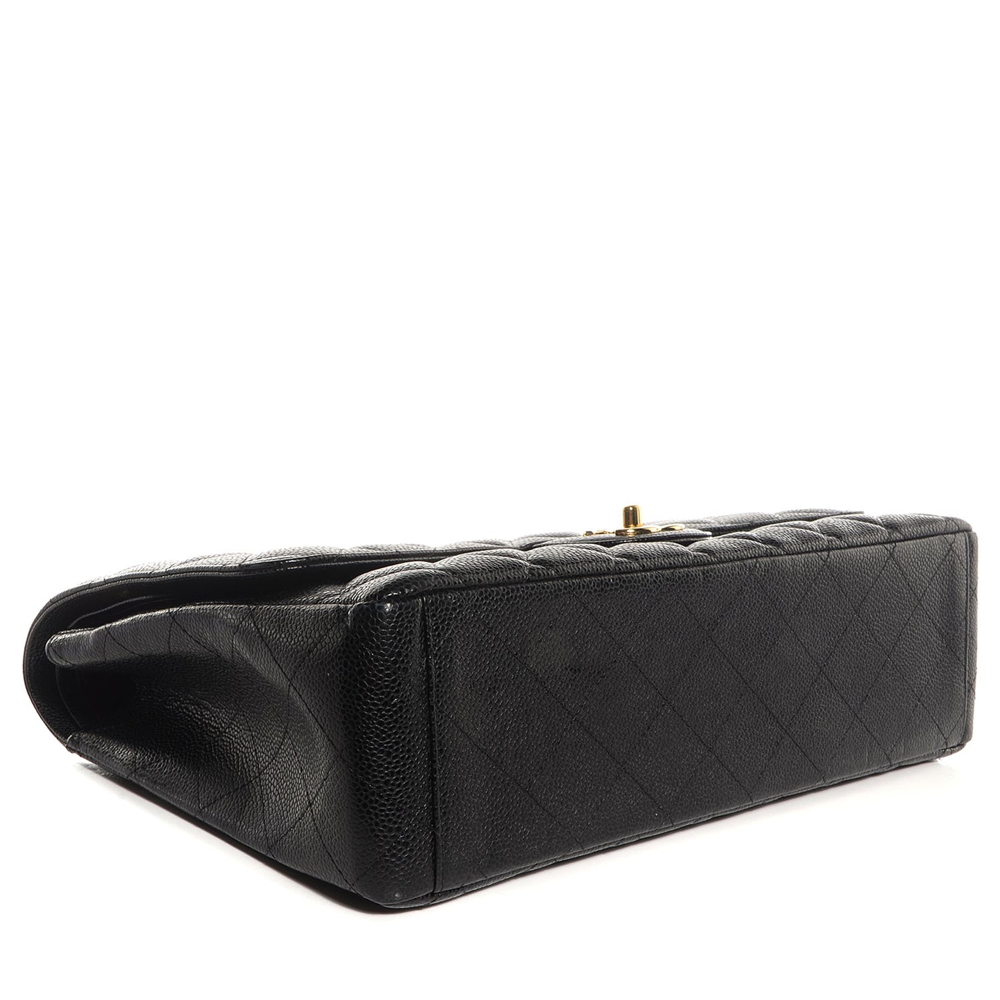 Caviar Quilted Maxi Double Flap Black