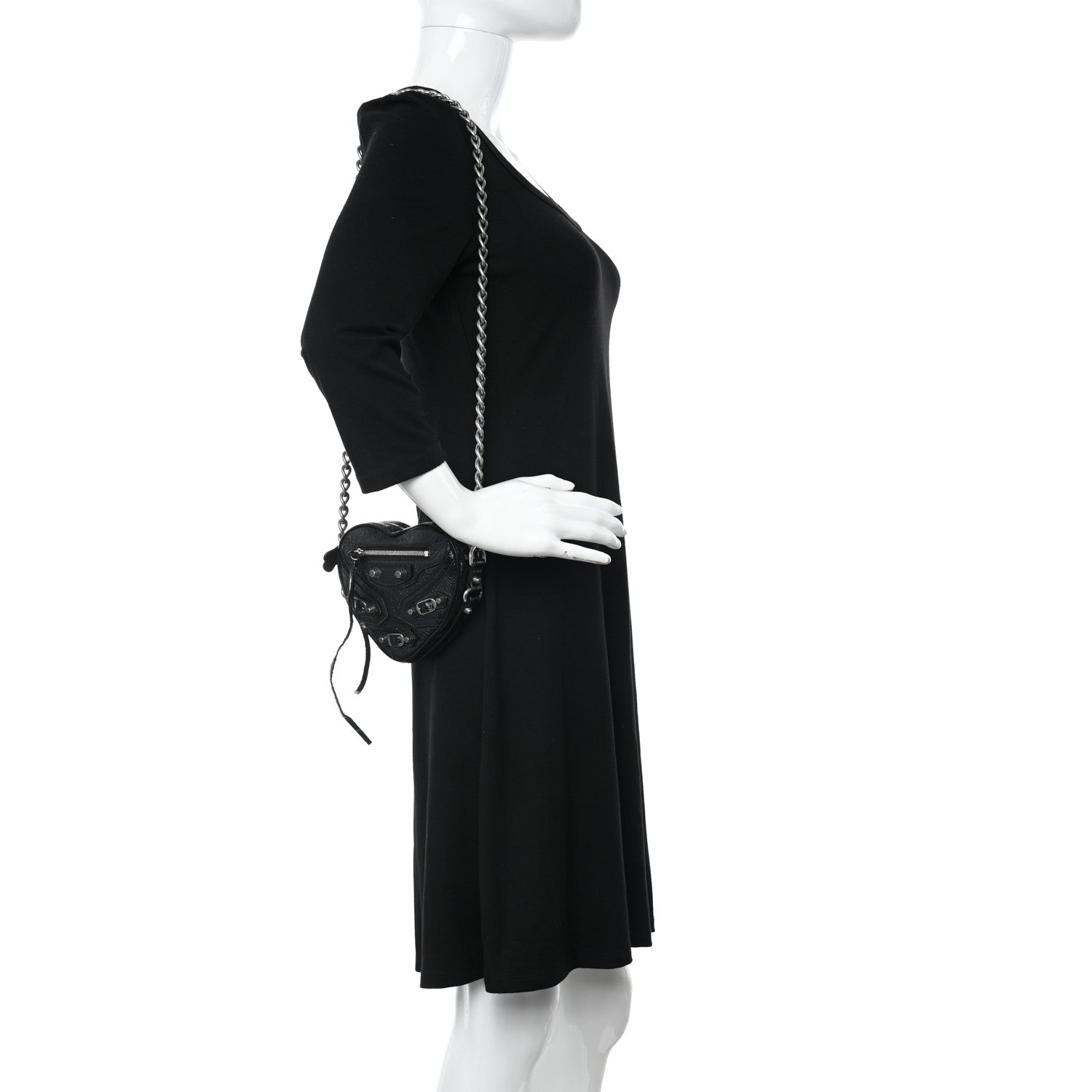 Balenciaga Agneau Arena Mini Le Cagole Heart Bag Black 2 of 10