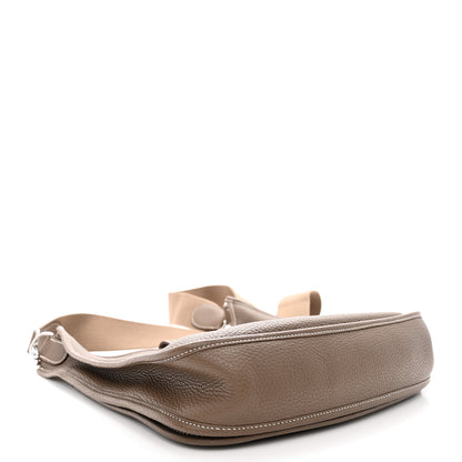 Hermes Taurillon Clemence Evelyne III PM Etoupe 4 of 11