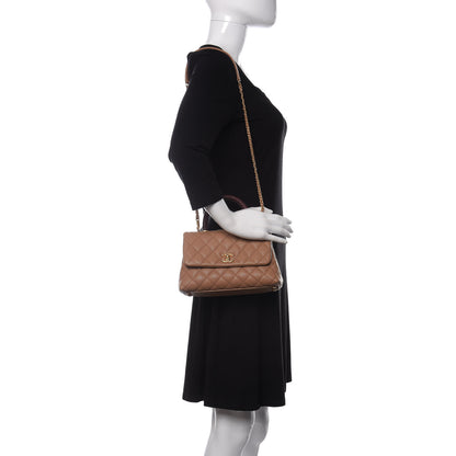 Chanel Caviar Lizard Quilted Mini Coco Handle Flap Beige 2 of 11
