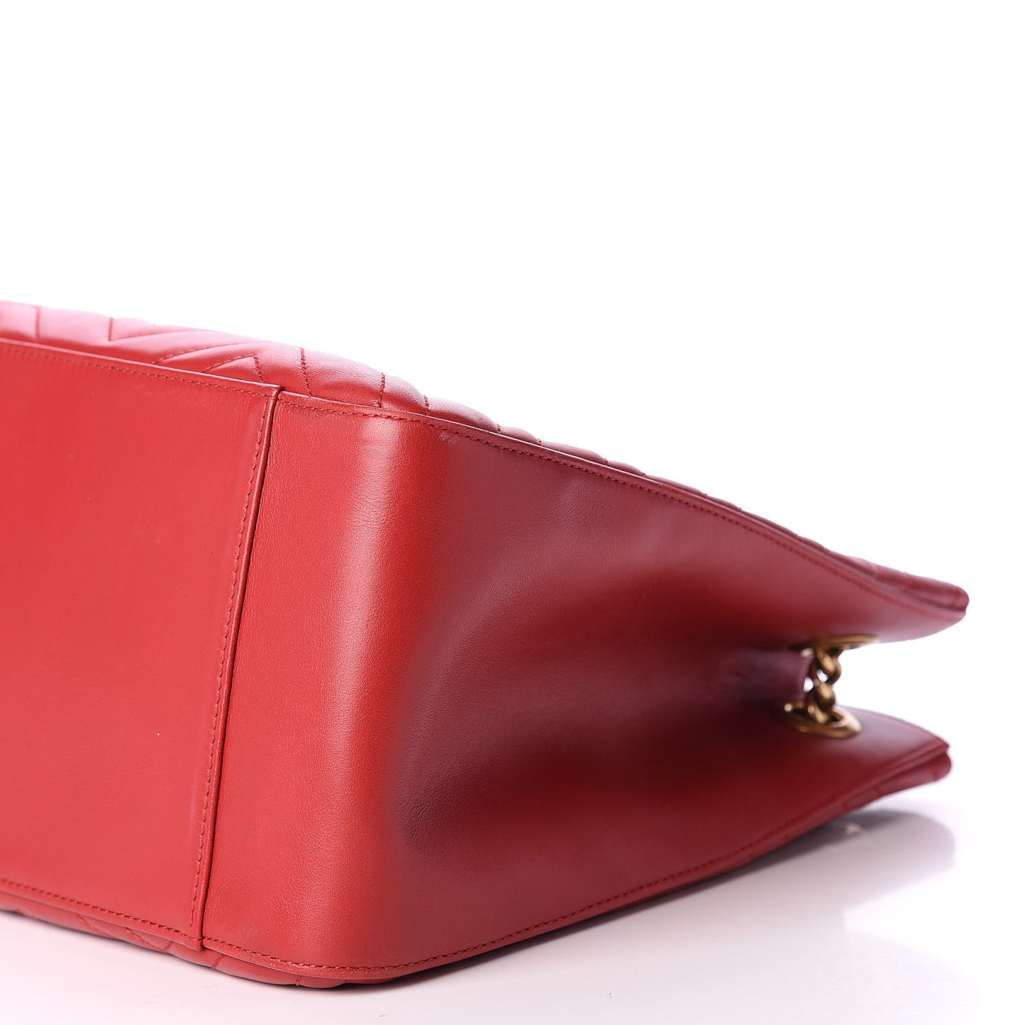 Calfskin Matelasse Medium GG Marmont Shoulder Tote Bag Hibiscus Red