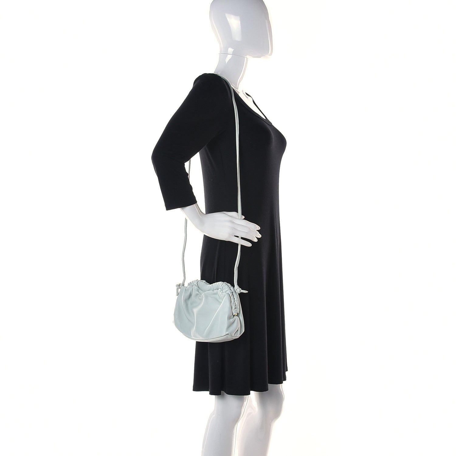 Mansur Gavriel Lambskin Mini Cloud Clutch Seafoam 2 of 9