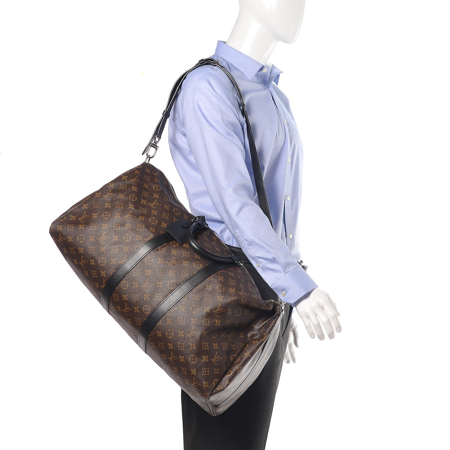 Louis Vuitton Monogram Macassar Keepall Bandouliere 55 2 of 12
