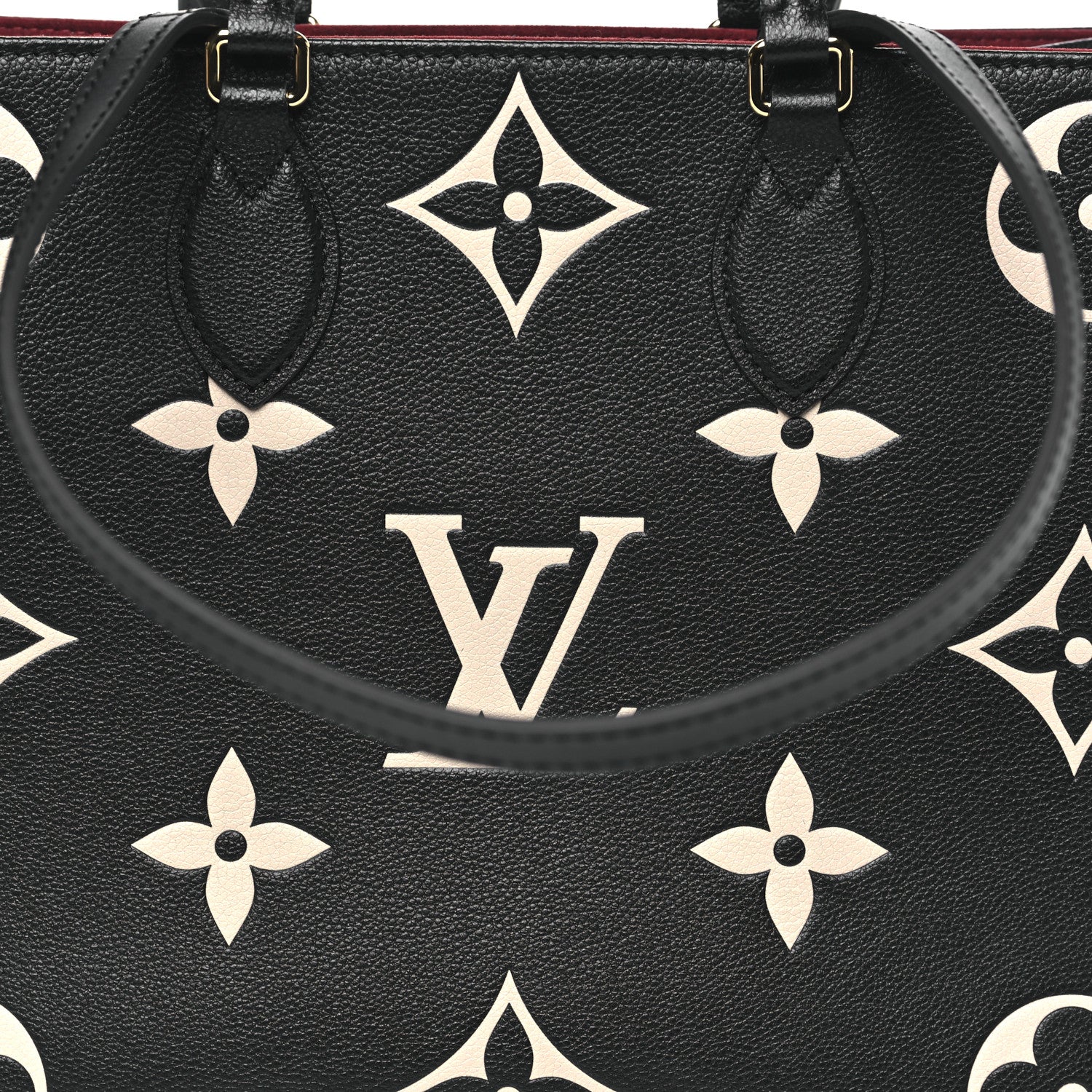 Louis Vuitton Empreinte Monogram Giant Onthego MM Black Beige 7 of 9