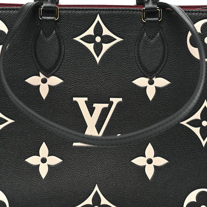 Louis Vuitton Empreinte Monogram Giant Onthego MM Black Beige 7 of 9