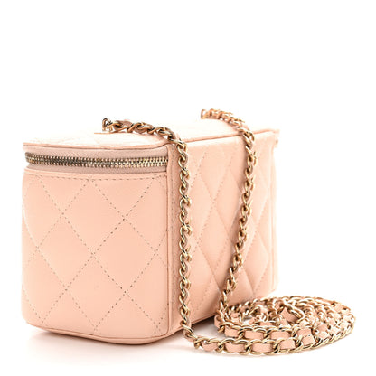 Chanel Caviar Quilted Small Vanity Case With Chain Light Beige 3 of 11