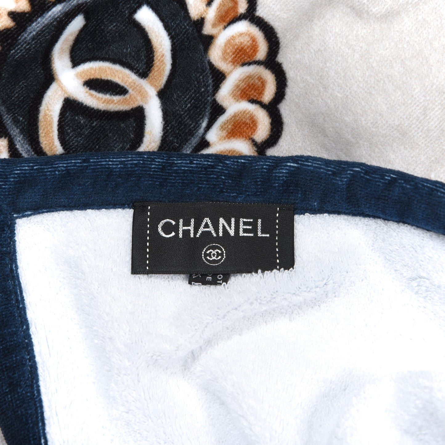 Terry Cotton Beach Towel Navy