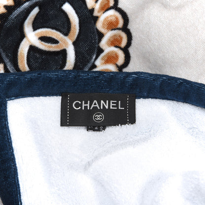 Chanel Terry Cotton Beach Towel Navy 2 of 3