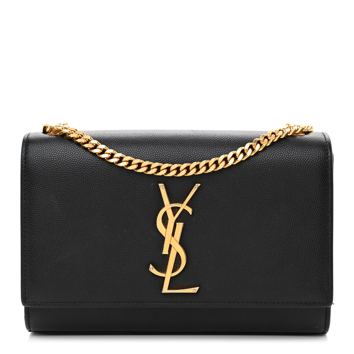Saint Laurent Grain De Poudre Small Monogram Kate Satchel Black 1 of 10