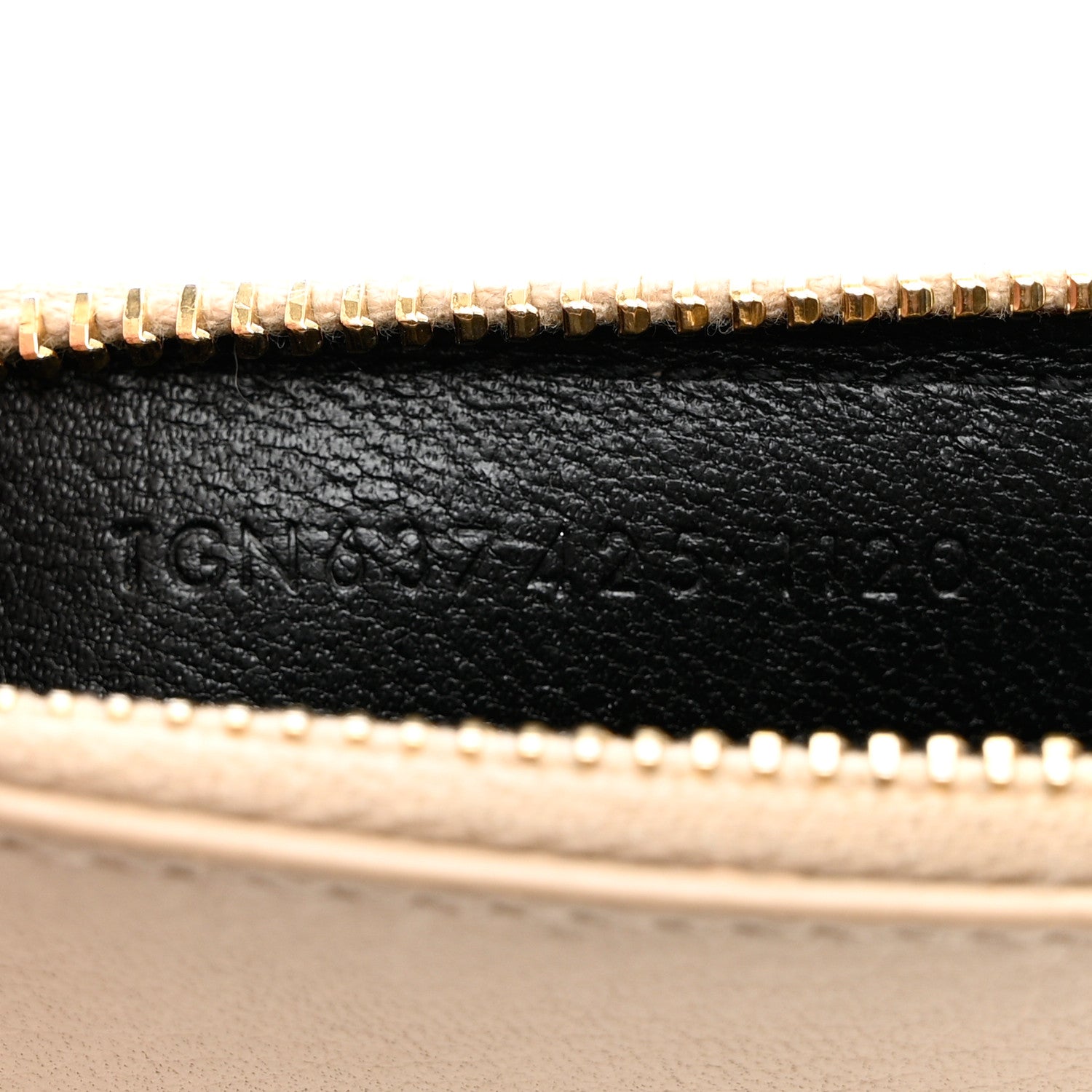 Saint Laurent Grained Calfskin Monogram 5 Fragments Zip Pouch Card Holder Beige 7 of 13