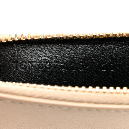 Saint Laurent Grained Calfskin Monogram 5 Fragments Zip Pouch Card Holder Beige 7 of 13