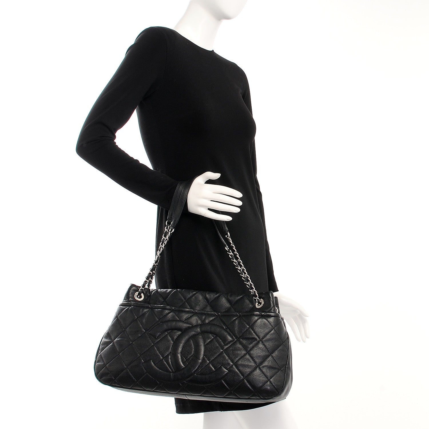 Chanel Caviar Quilted Timeless CC Soft Tote Black 2 of 11