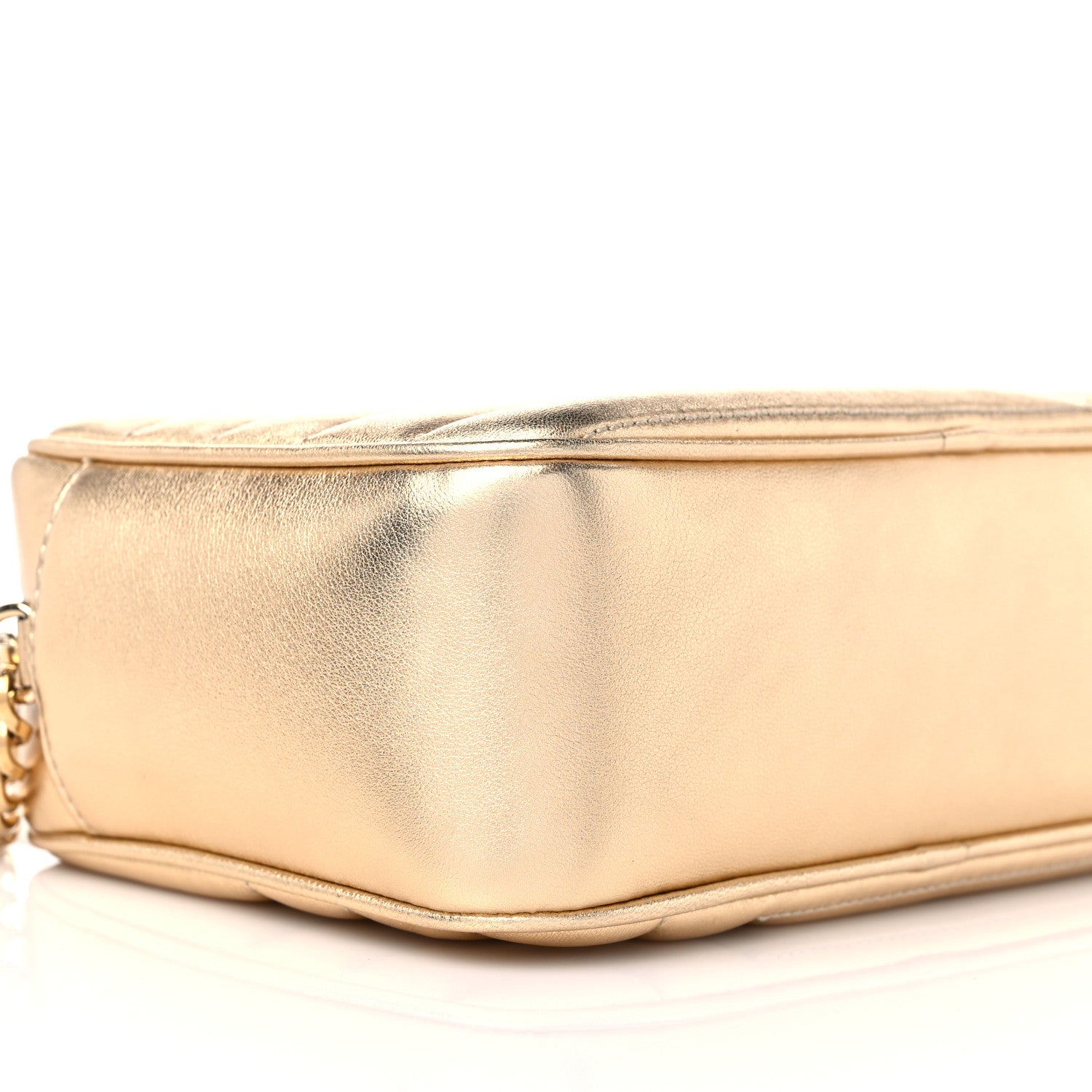 Jimmy Choo Metallic Nappa Quilted Varenne Camera Bag Gold 7 of 8