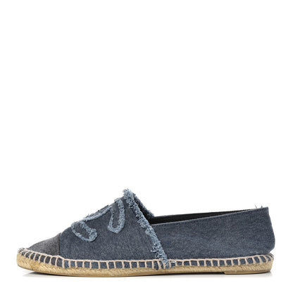 Chanel Linen CC Espadrilles 39 Blue 1 of 11