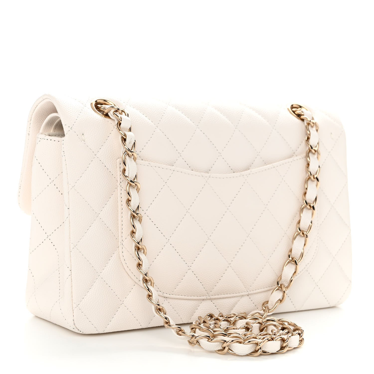 Chanel Caviar Quilted Small Double Flap White 3 of 11