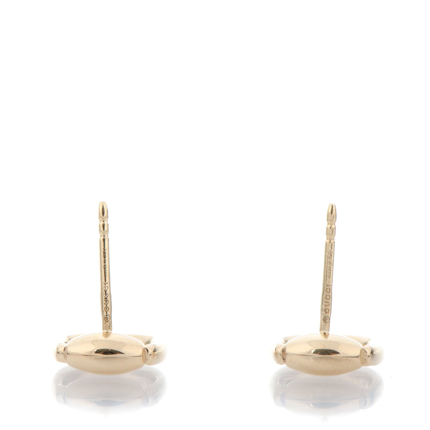 Gucci 18K Yellow Gold Horsebit Earrings 3 of 4