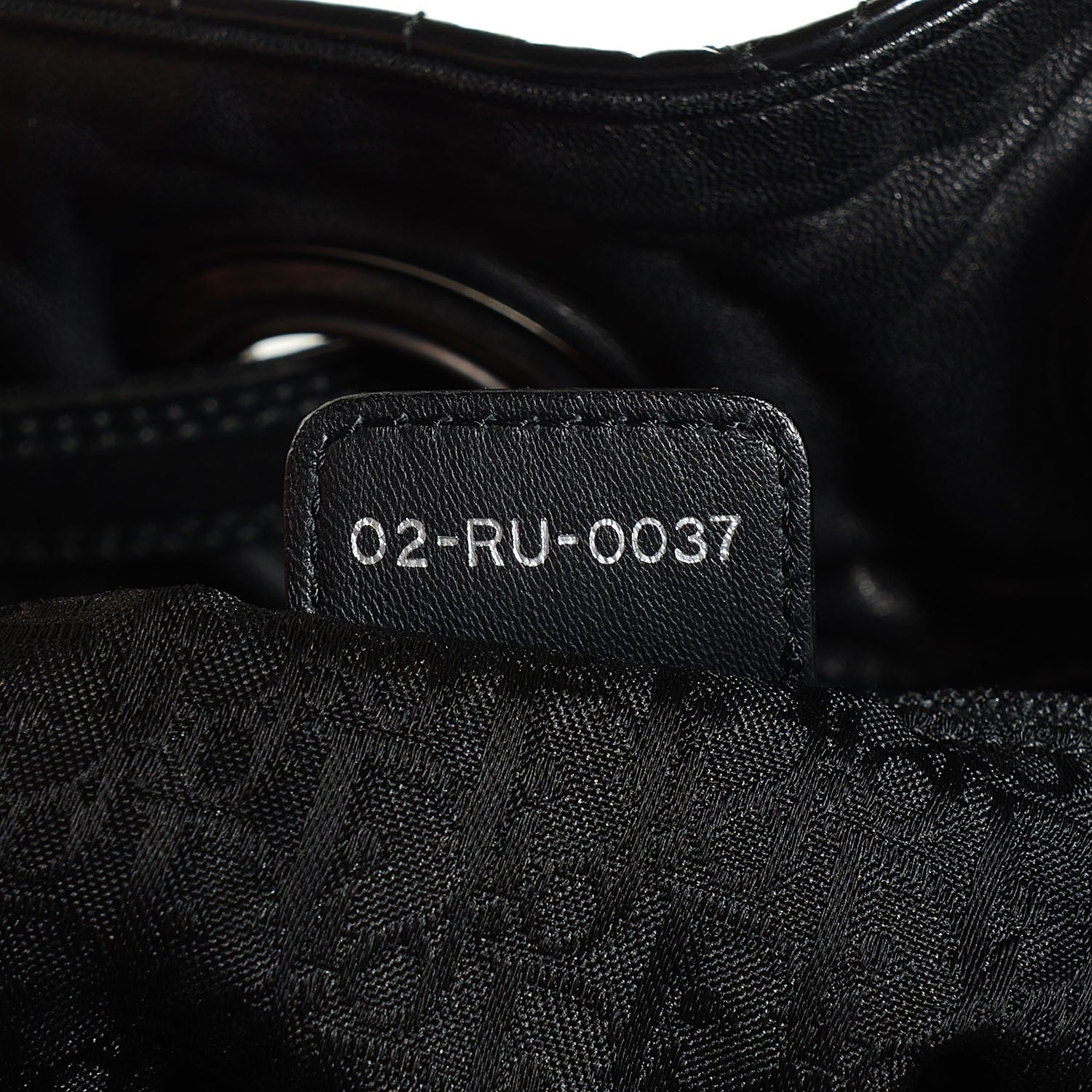 Christian Dior Vinyl Cannage Drawstring Tote Black 7 of 7