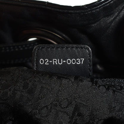 Christian Dior Vinyl Cannage Drawstring Tote Black 7 of 7