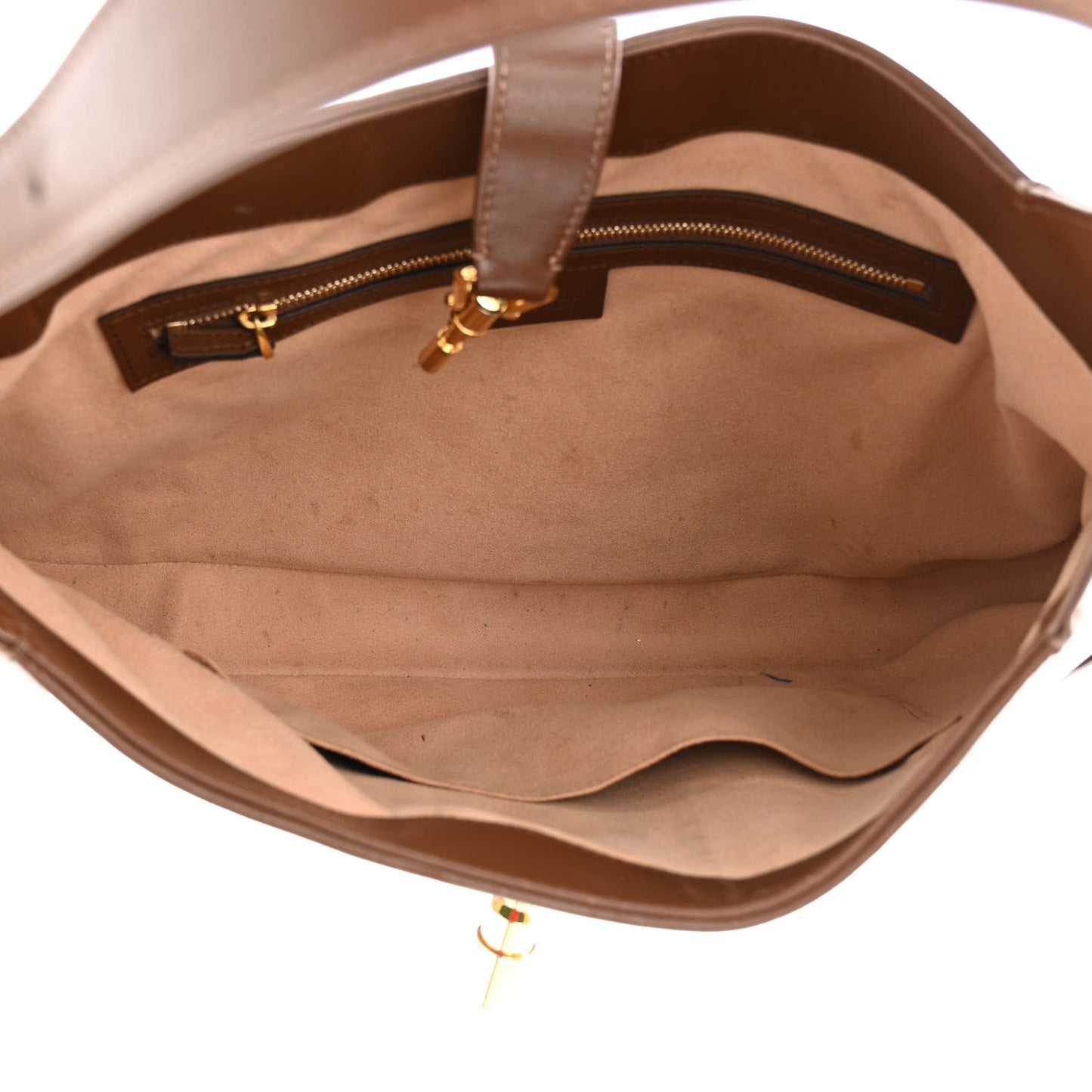 GG Supreme Monogram Azalea Calfskin Web Medium Jackie 1961 Hobo Beige Ebony Brown Sugar