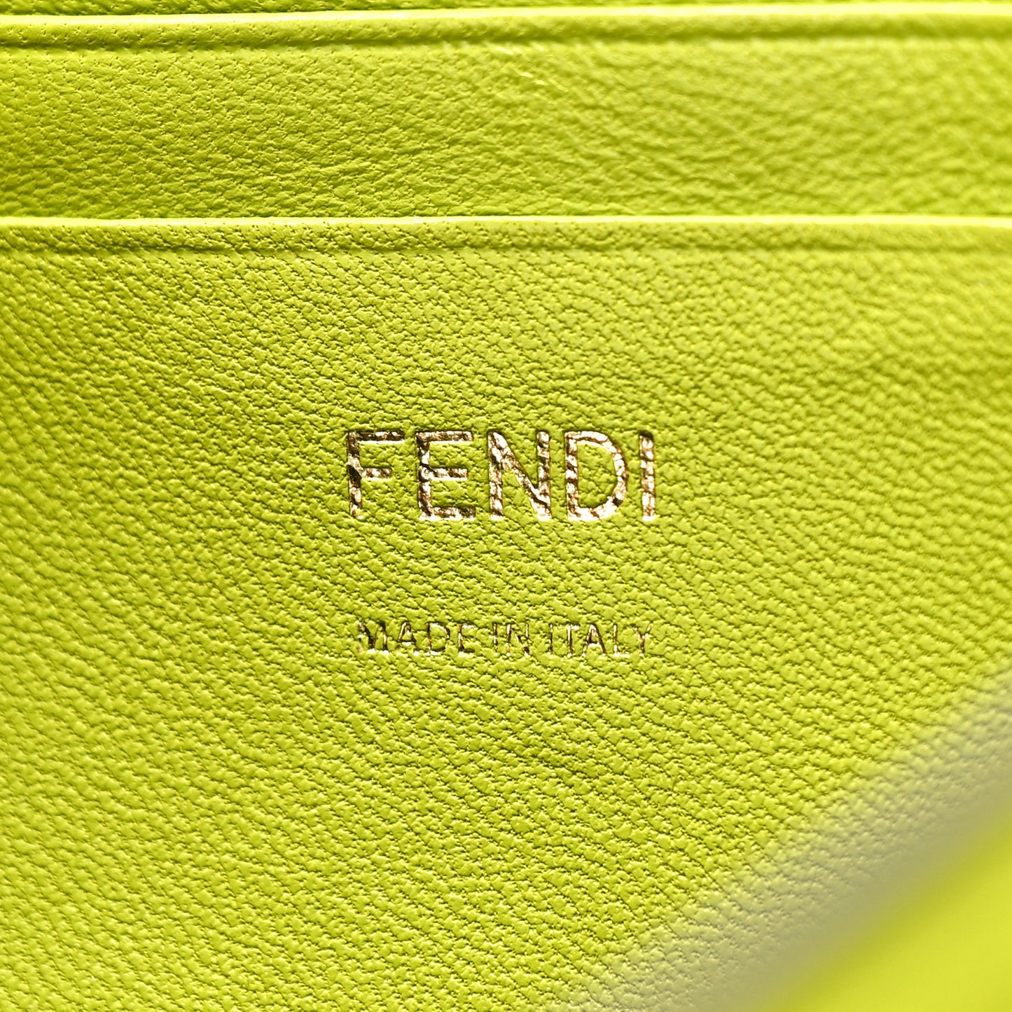 Nappa FF 1974 Embossed Mini Baguette Wasabi