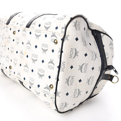 MCM Visetos Weekender Duffle Bag White 9 of 18
