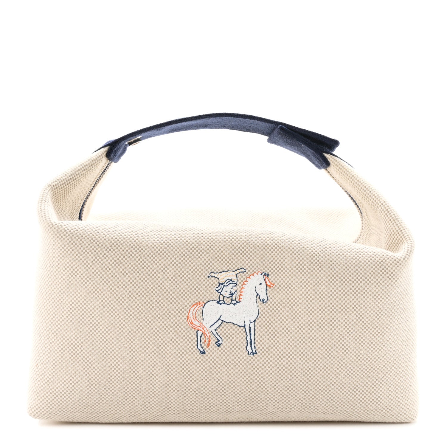 Hermes Canvas Large Bride-A-Brac Cabriole Case gris perle 1 of 11
