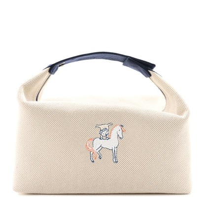 Hermes Canvas Large Bride-A-Brac Cabriole Case gris perle 1 of 11