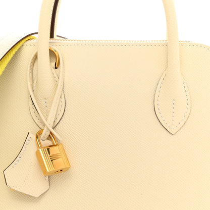 Hermes Epsom 1923 Sangle Bolide 25 Nata Bleu Indigo Lime 8 of 12