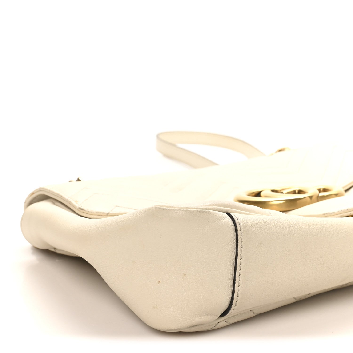 Gucci Calfskin Matelasse Medium GG Marmont Shoulder Bag White 8 of 10