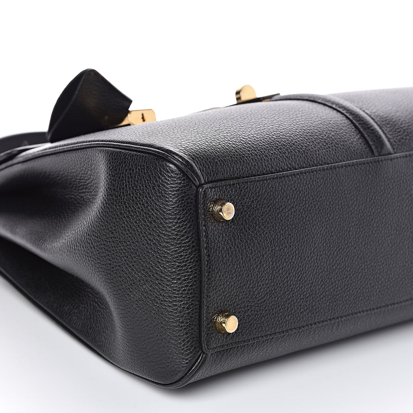 Grained Calfskin Classique 16 Top Handle Bag Black