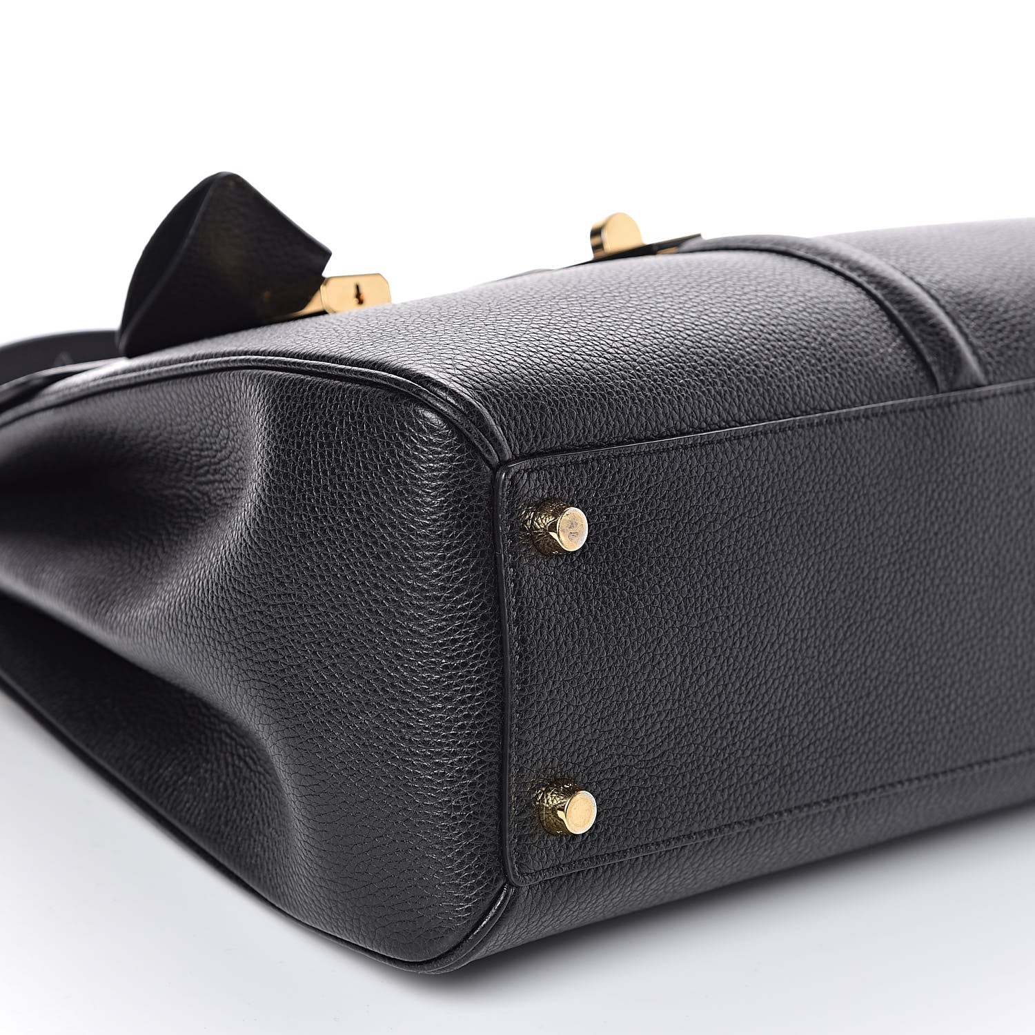 Celine Grained Calfskin Classique 16 Top Handle Bag Black 8 of 11