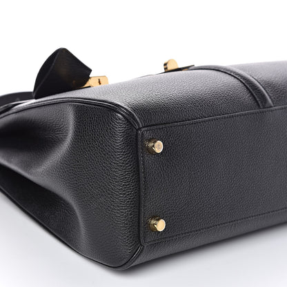 Celine Grained Calfskin Classique 16 Top Handle Bag Black 8 of 11
