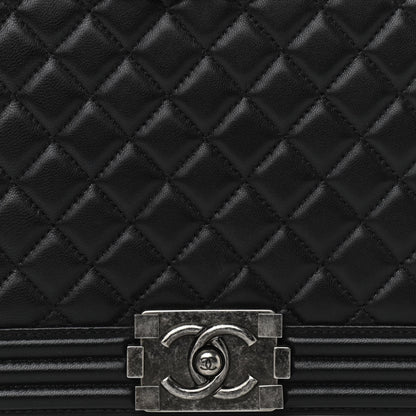 Chanel Lambskin Quilted New Medium Boy Flap Black 8 of 10
