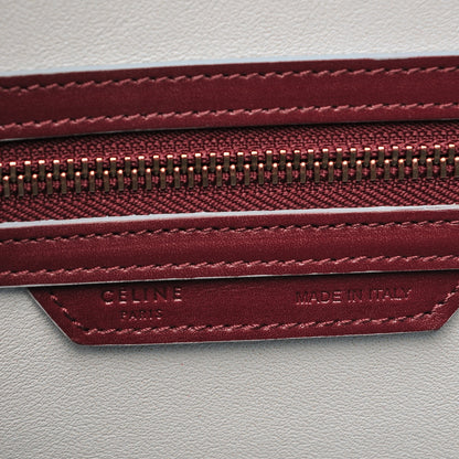 Celine Palmelato Mini Luggage Burgundy Azur Blue 6 of 7