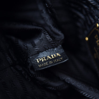 Prada Tessuto Nylon Jacquard Logo Tote Black 9 of 11