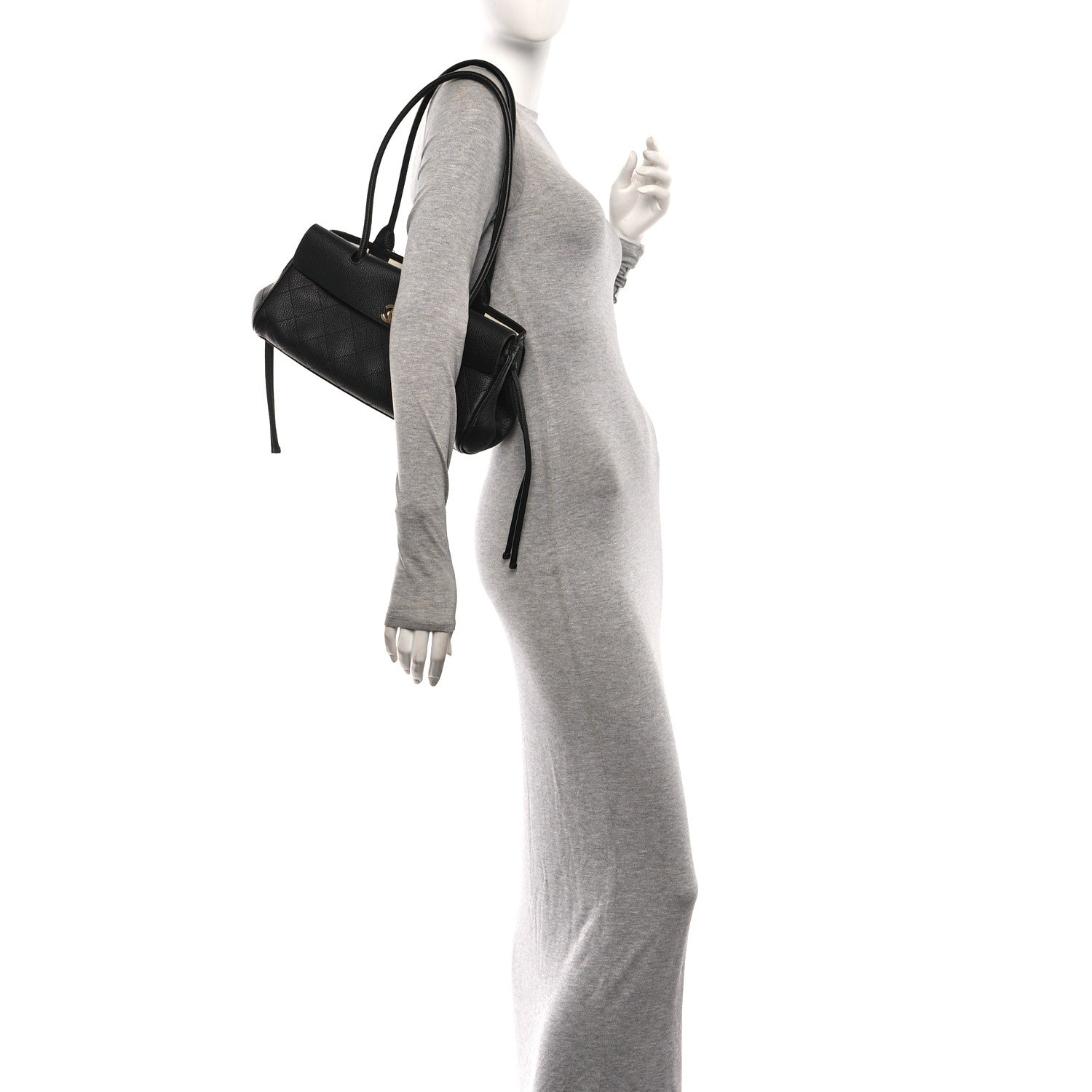 Chanel Grained Calfskin Stitched Urban Essentials Small Shopping Bag Black 2 of 11