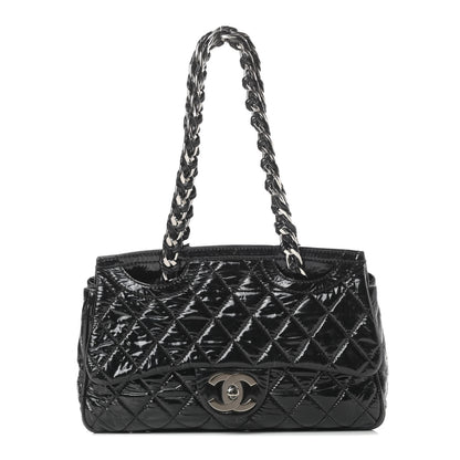 Chanel Patent Quilted Day Glo Flap Bag Black 1 of 12
