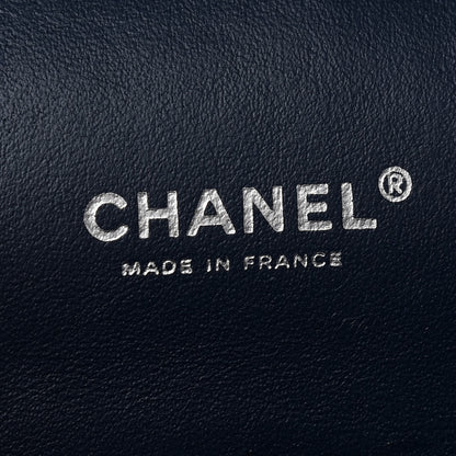 Chanel Patent Quilted Maxi Double Flap Navy 6 of 11