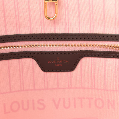 Louis Vuitton Damier Ebene Neo Neverfull MM Rose Ballerine 6 of 9