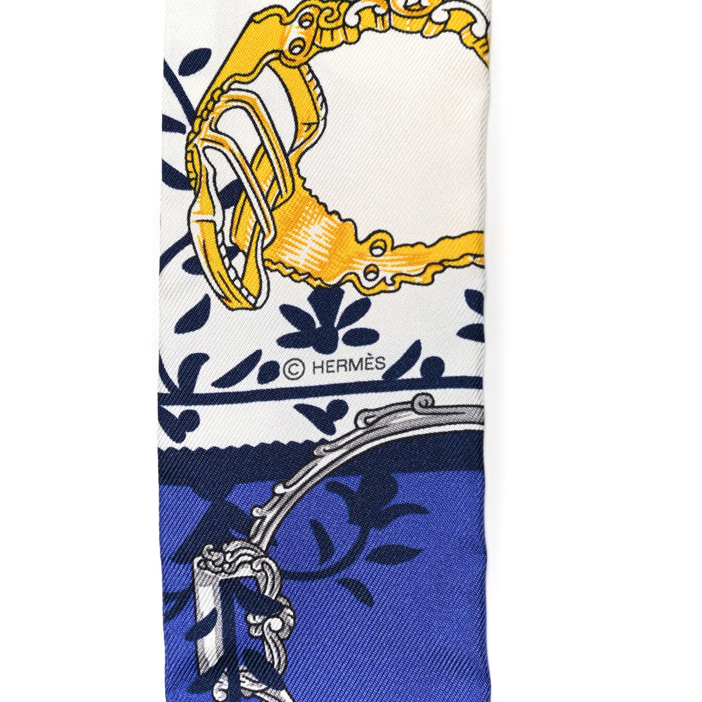 Silk Etriers Remix Twilly Marine White Or