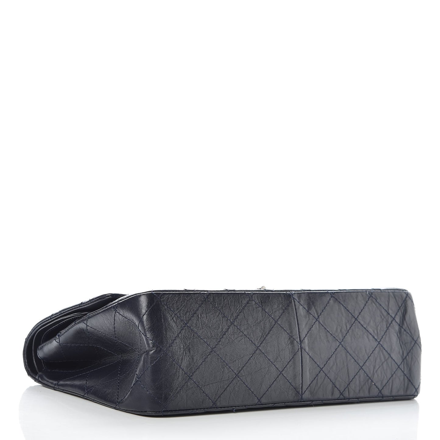 Aged Calfskin Quilted 2.55 Reissue 227 Flap Navy Blue