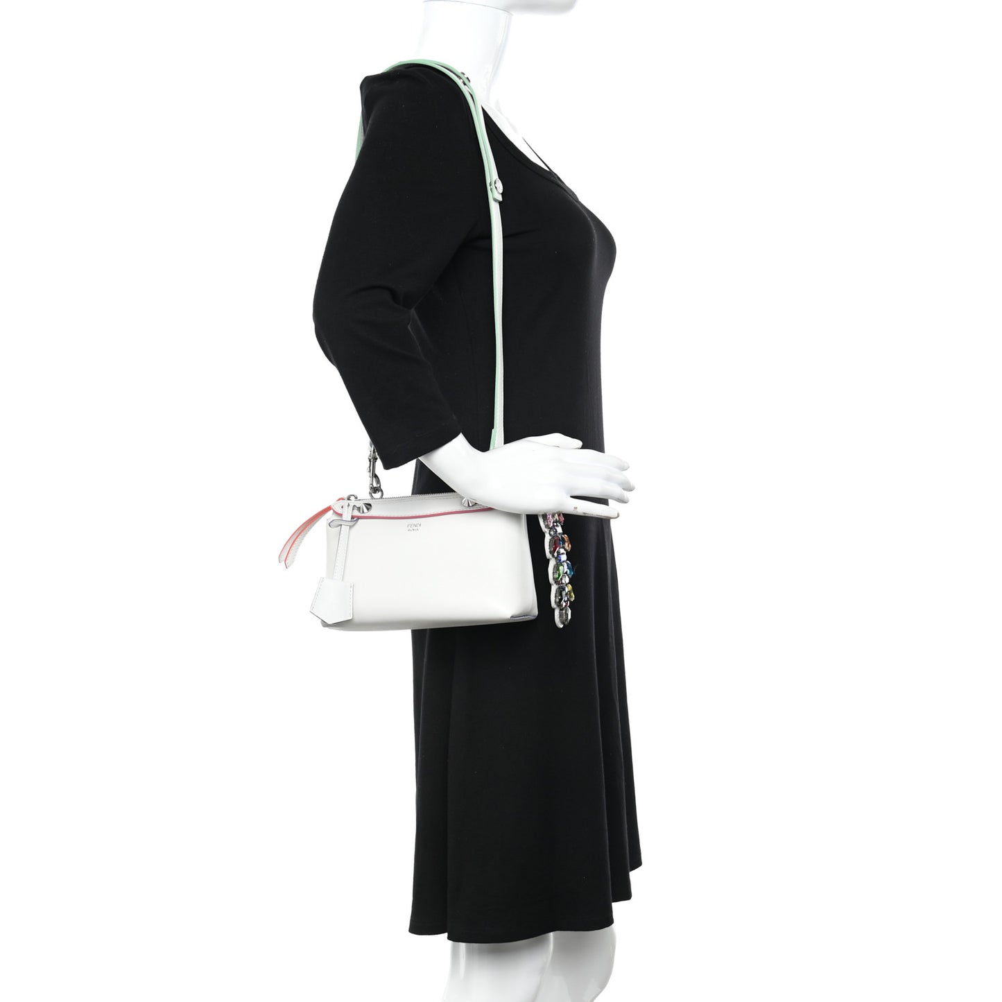 Vitello Dolce Crystal Croc Tail Mini By The Way Boston Bag White Ice Multicolor