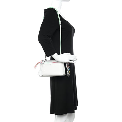 Fendi Vitello Dolce Crystal Croc Tail Mini By The Way Boston Bag White Ice Multicolor 2 of 12
