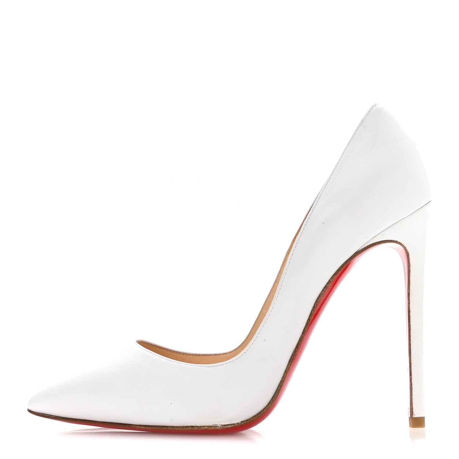 Christian Louboutin Shiny Nappa Pigalle Follies 100 Pumps 36 White 1 of 8