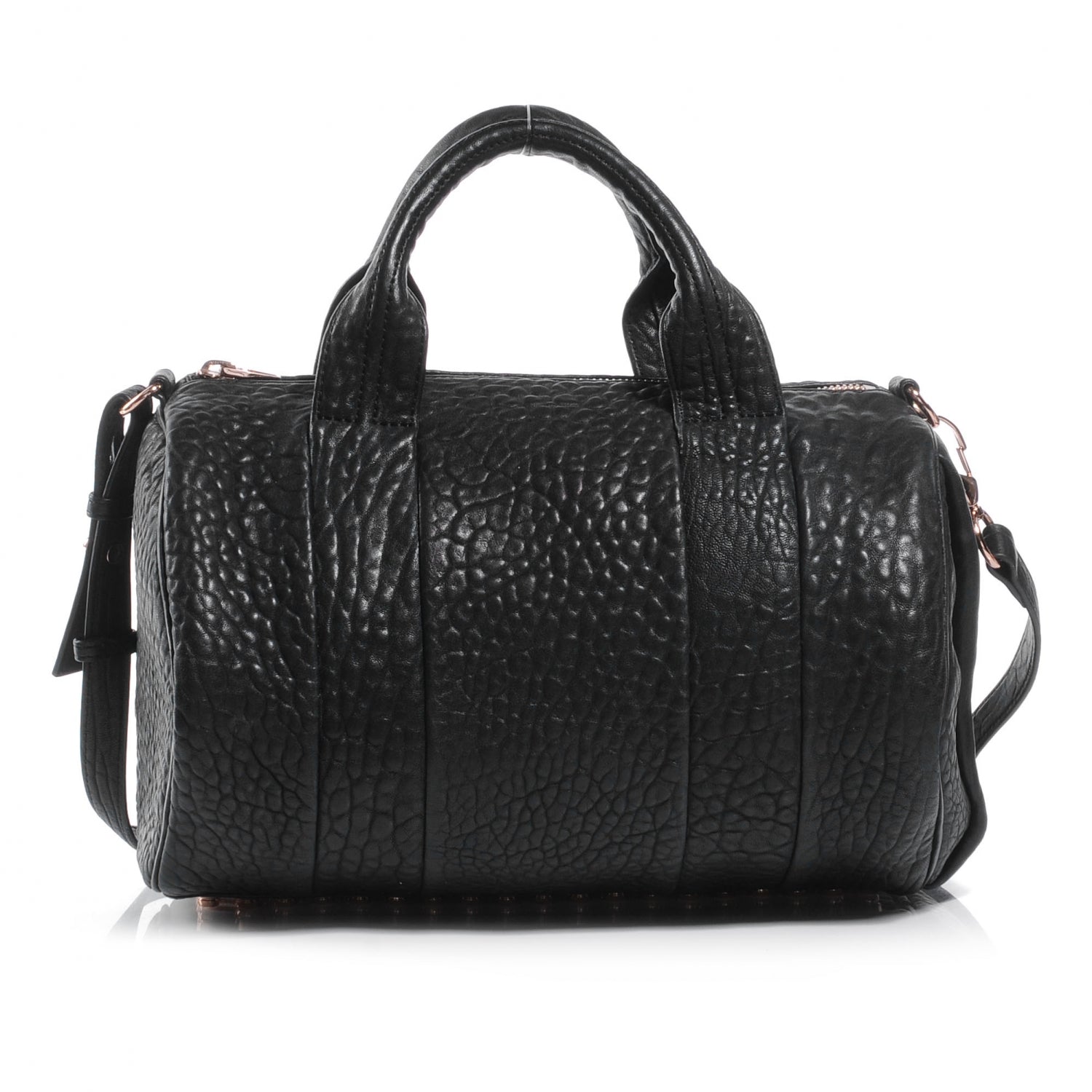 Alexander Wang Leather Rocco w Rose Gold Hardware Black 1 of 6