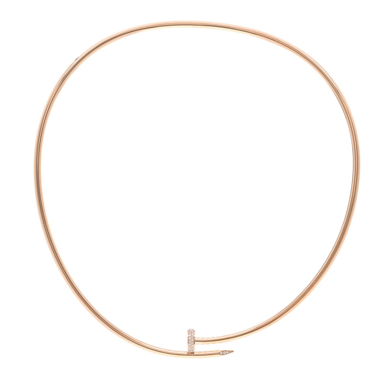 18K Pink Gold Diamond Juste Un Clou Necklace